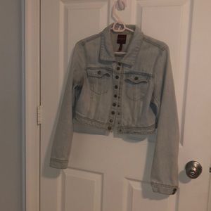 High Way Jeans cropped light wash jean jacket